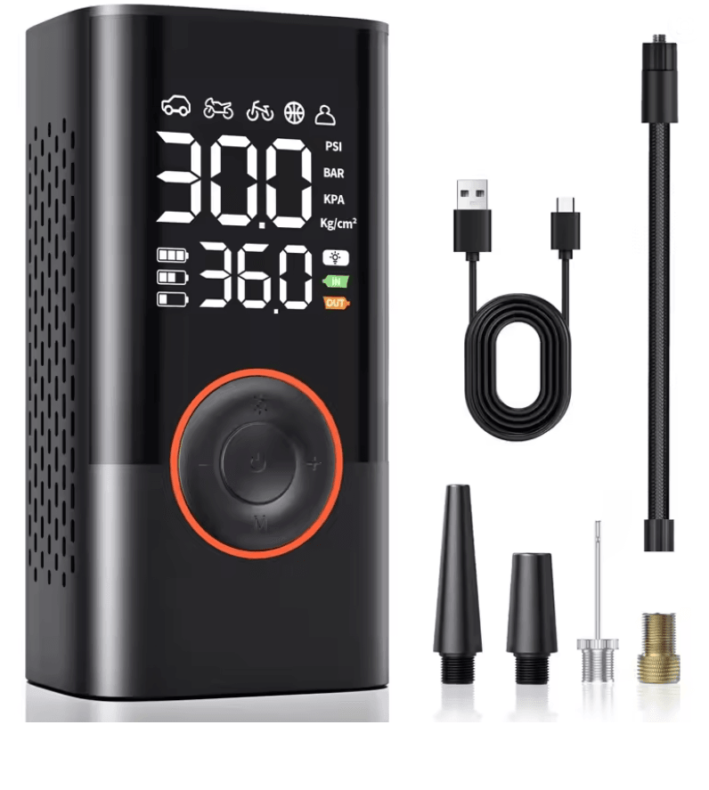 Portable Wireless Tire Inflator  150 PSI Cordless Air Compressor With Digital Display And Auto Shut 8