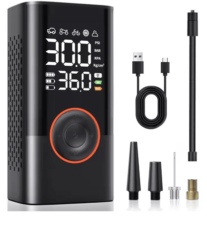 Portable Wireless Tire Inflator  150 PSI Cordless Air Compressor With Digital Display And Auto Shut 8