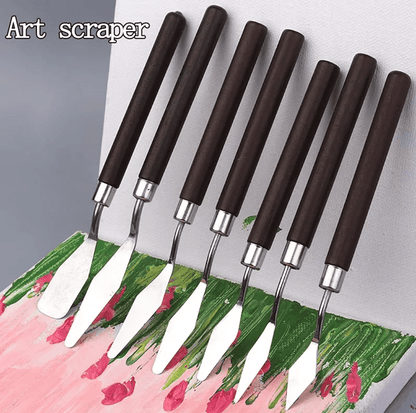Stainless Steel Artist Palette Knife Set  1357Piece Flexible Spatulas For Oil Acrylic And Cake Deco 2