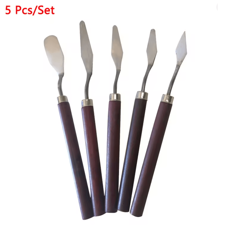 Stainless Steel Artist Palette Knife Set  1357Piece Flexible Spatulas For Oil Acrylic And Cake Deco 5