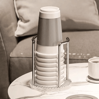 Luxury Disposable Cup Holder Stand  Acrylic Water And Tea Cup Organizer With Extended Stick Design 2