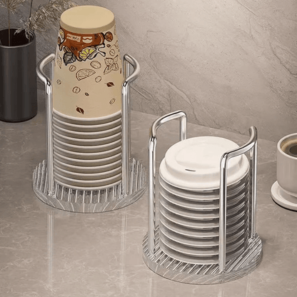 Luxury Disposable Cup Holder Stand  Acrylic Water And Tea Cup Organizer With Extended Stick Design 4