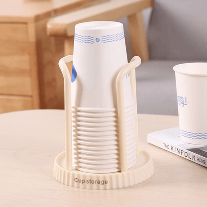 Luxury Disposable Cup Holder Stand – Acrylic Water and Tea Cup Organizer with Extended Stick Design