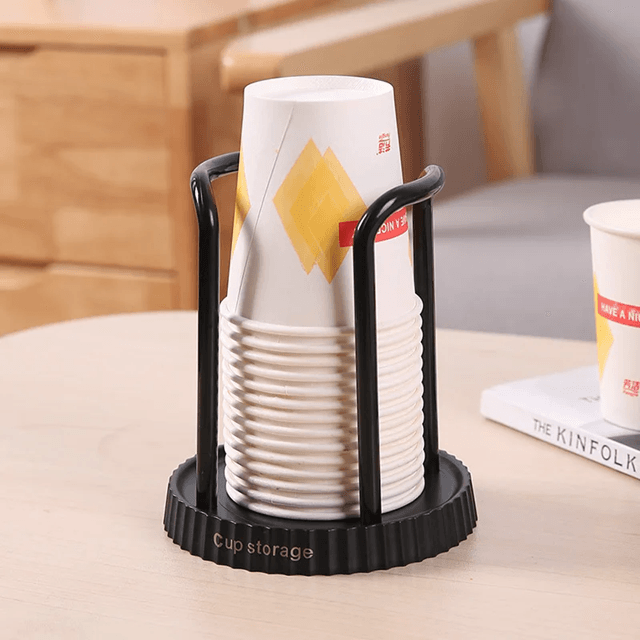 Luxury Disposable Cup Holder Stand  Acrylic Water And Tea Cup Organizer With Extended Stick Design 1