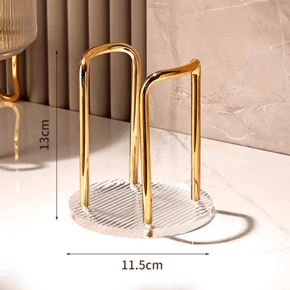 Luxury Disposable Cup Holder Stand  Acrylic Water And Tea Cup Organizer With Extended Stick Design 3