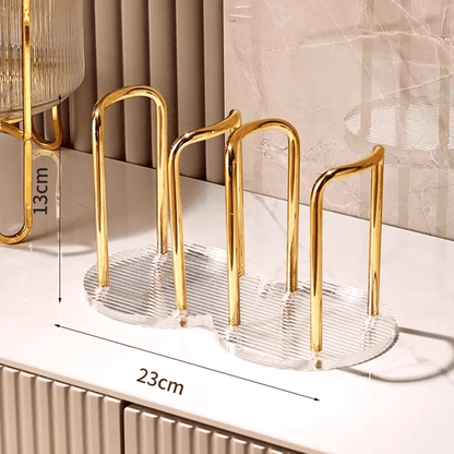 Luxury Disposable Cup Holder Stand  Acrylic Water And Tea Cup Organizer With Extended Stick Design 5