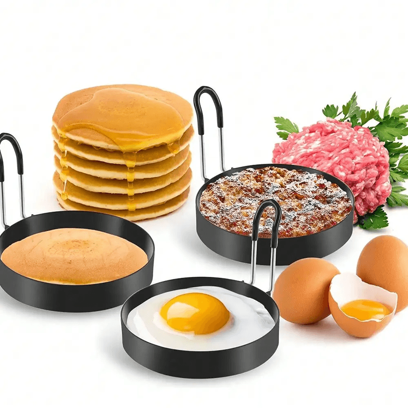 Stainless Steel Nonstick Egg Rings – Perfect Round Eggs Every Time