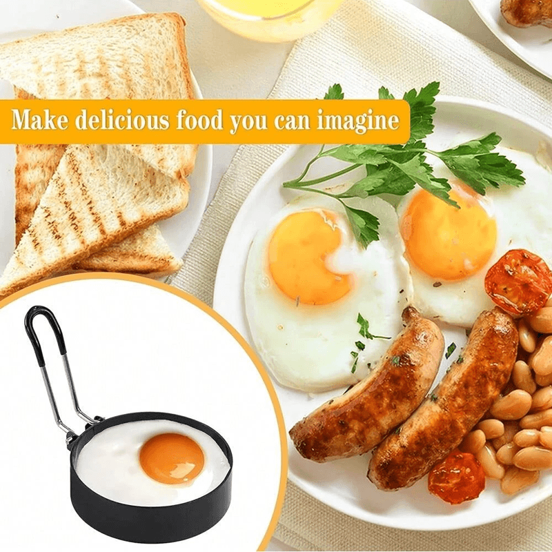 Stainless Steel Nonstick Egg Rings  Perfect Round Eggs Every Time 1