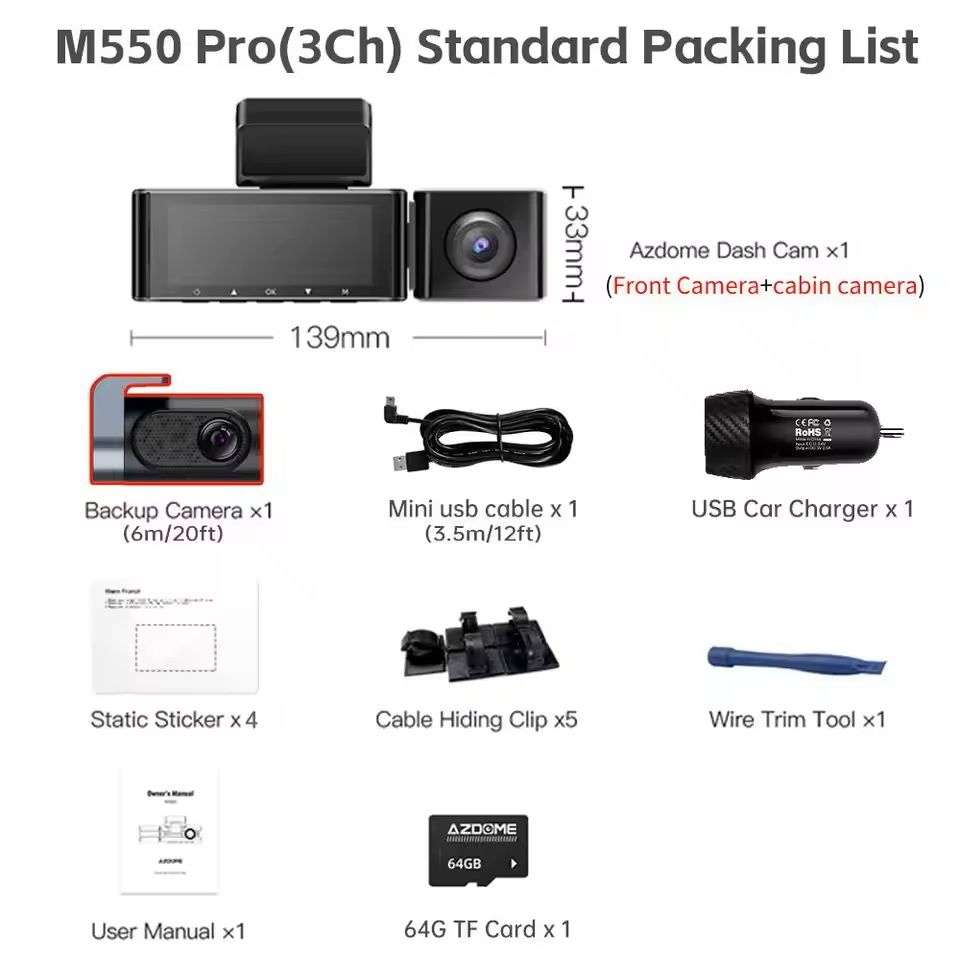 4K Front And Rear Dash Cam With GPS WiFi And IR Night Vision 6