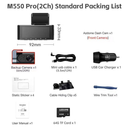 4K Front And Rear Dash Cam With GPS WiFi And IR Night Vision 5