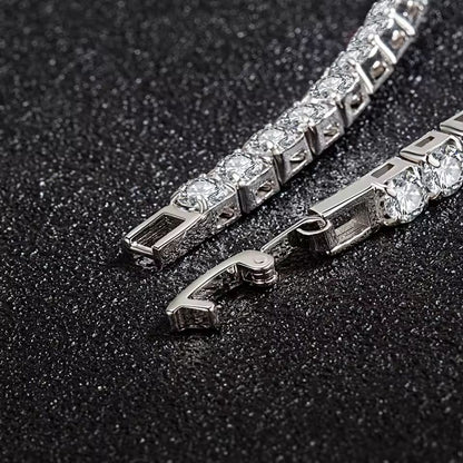 Elegant Sterling Silver Tennis Bracelet With Zirconia Accents 3