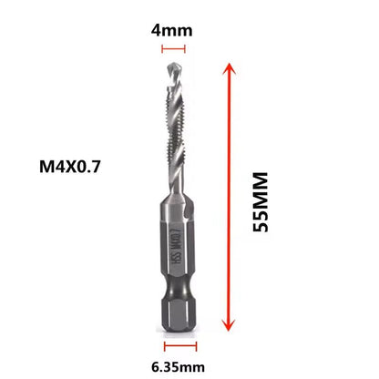 Titanium Plated Metric Tap Drill Bits With Hex Shank 12