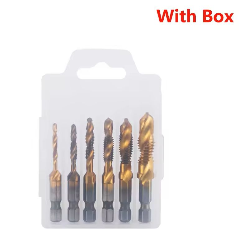 Titanium Plated Metric Tap Drill Bits With Hex Shank 27