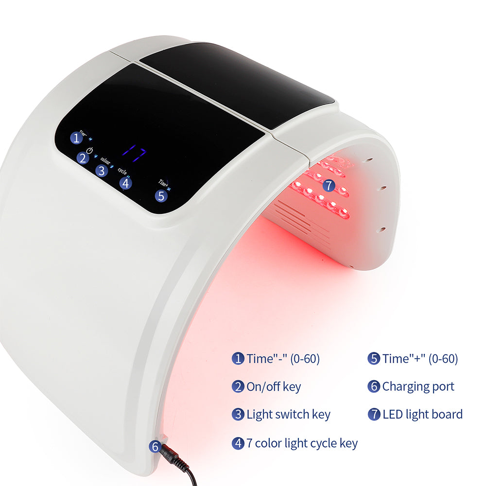Professional 7 Colors PDT LED Mask Facial Red Light Therapy Skin Rejuvenation Device  Face Lift Wri 1