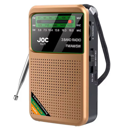 3Band Rechargeable Pocket Radio With AM FM SW And Earphone Support 7