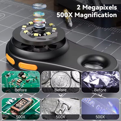 20 Inch 500X Digital Microscope With 1080P Video And LED Illumination 3