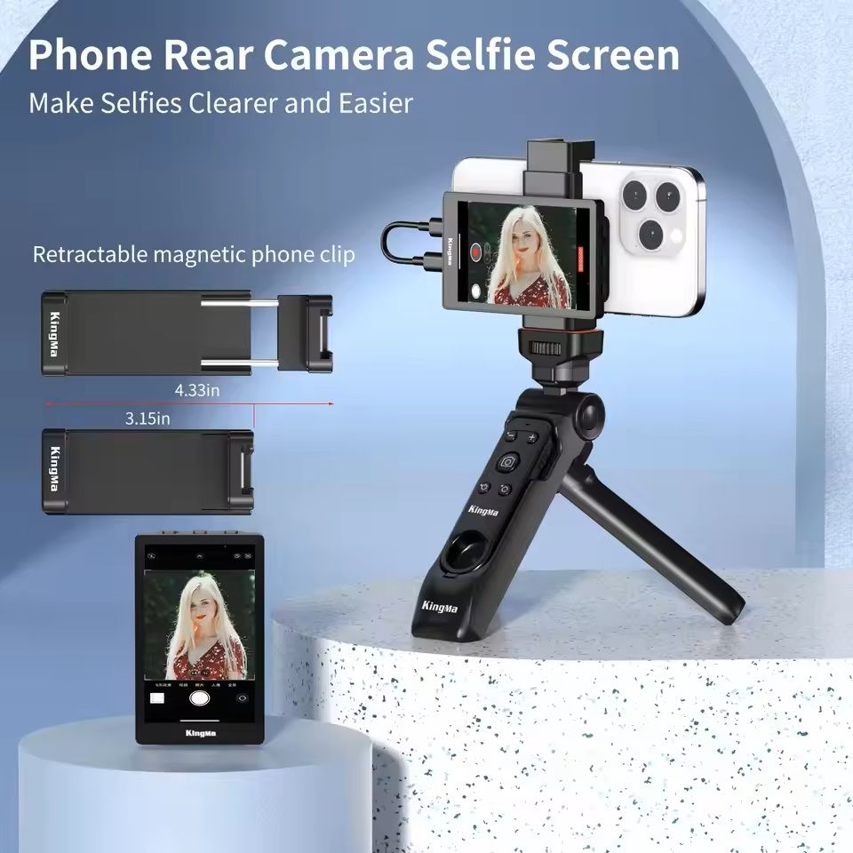4K Wired Selfie Monitor For Phone Rear Camera Vlogging 5