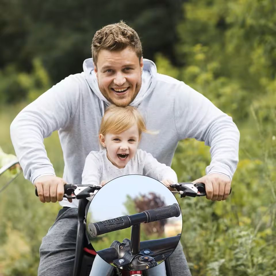 FrontMounted Kids Bike Seat With Handlebars And Foot Pedals 1