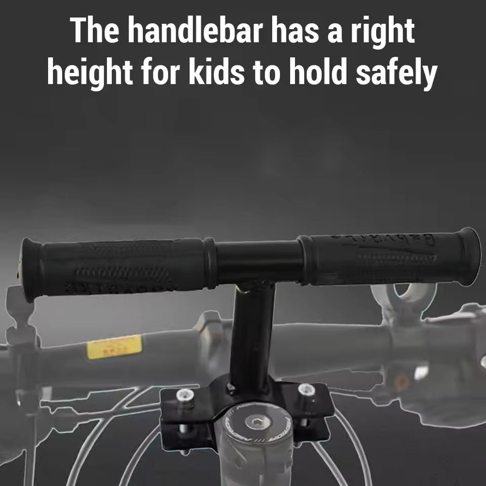 FrontMounted Kids Bike Seat With Handlebars And Foot Pedals 2