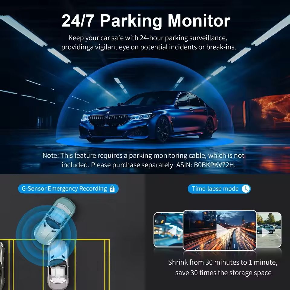 2K Car Dash Camera With Voice Control And Night Vision 4