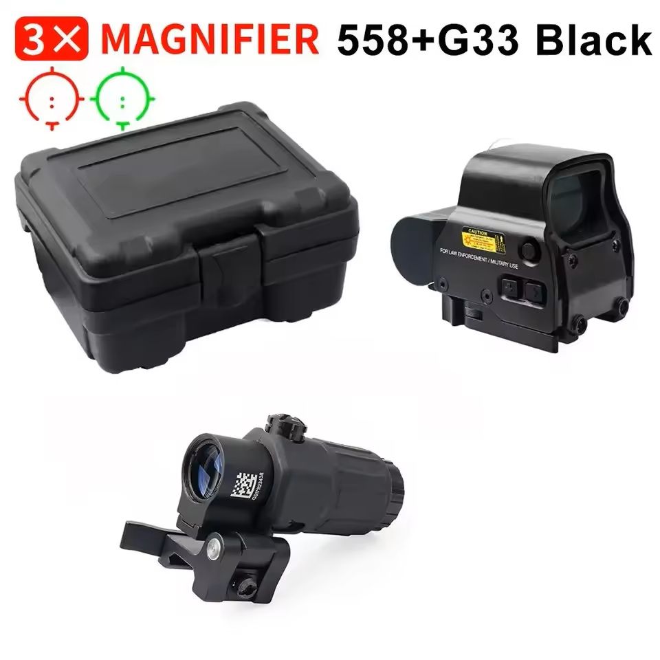 Tactical Red Dot Sight Set With 558 Holographic And GSeries Magnifier 8