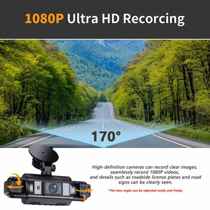 4Channel 360 Degree WiFi Dash Cam With Night Vision And Parking Monitor 3