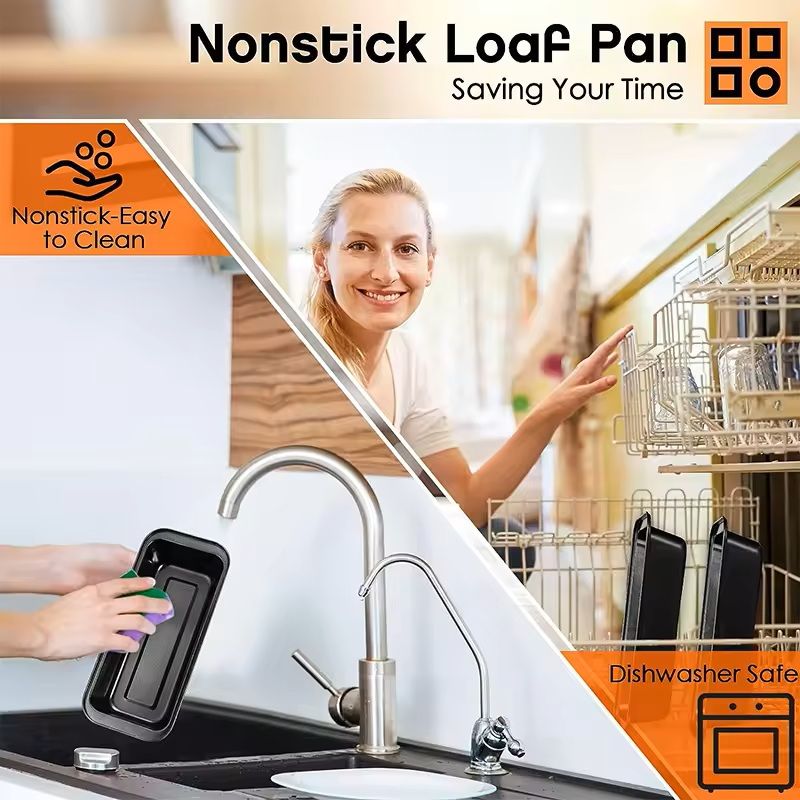 Nonstick Carbon Steel Bread Loaf Pan For Baking And Meatloaf 4