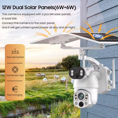 4K Dual Screen Solar PTZ Security Camera With 50X Zoom And Motion Tracking 4