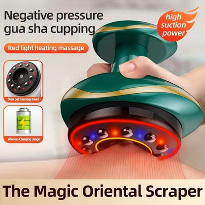 Electric Meridian Massage Brush for Abdominal and Back Therapy