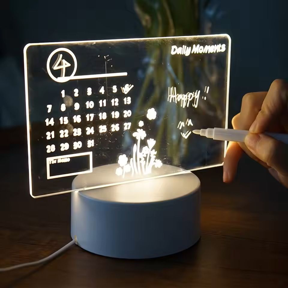 LED Message Board Night Light with USB – Rewritable & Decorative