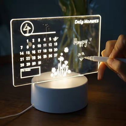 LED Message Board Night Light with USB – Rewritable & Decorative
