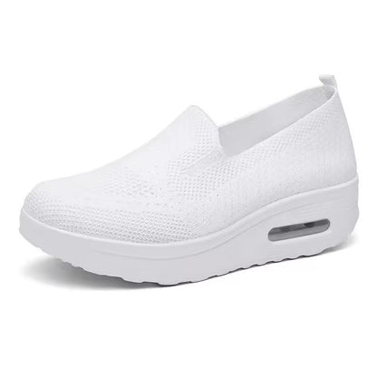 Womens Mesh Platform Loafers With HeightBoosting Sole 6