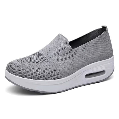 Womens Mesh Platform Loafers With HeightBoosting Sole 7