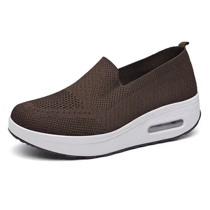 Womens Mesh Platform Loafers With HeightBoosting Sole 9