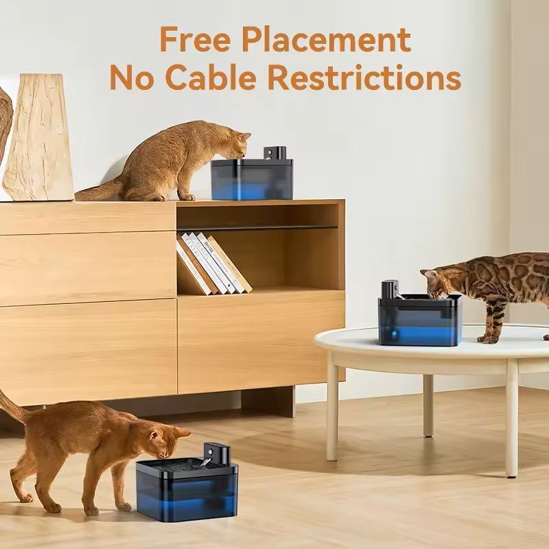 Wireless Automatic Pet Water Fountain With Infrared Sensor 2