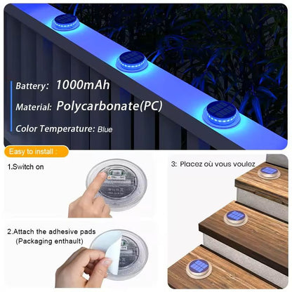 Solar LED Step Light For Outdoor Stairs And Pathways  Waterproof IP68 2