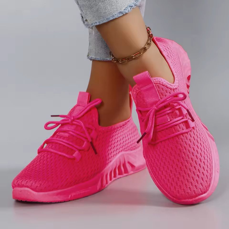 Womens Breathable Mesh Flat Shoes For Summer Walking And Casual Wear 2