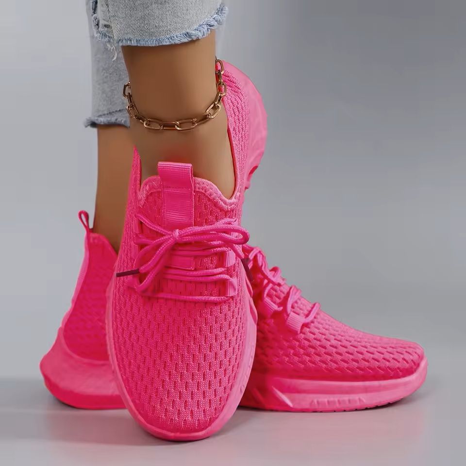 Womens Breathable Mesh Flat Shoes For Summer Walking And Casual Wear 3