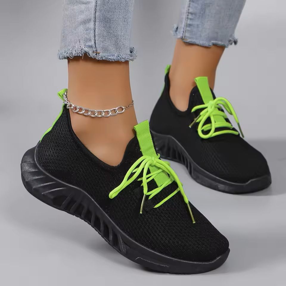 Womens Breathable Mesh Flat Shoes For Summer Walking And Casual Wear 6