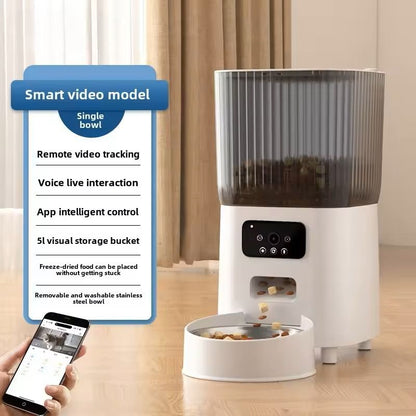5L Smart Automatic Pet Feeder With Timer WiFi And Camera Options 8
