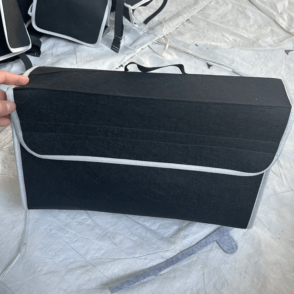 Felt Car Trunk Organizer With Anti Slip Compartments For Tool And Accessory Storage 1