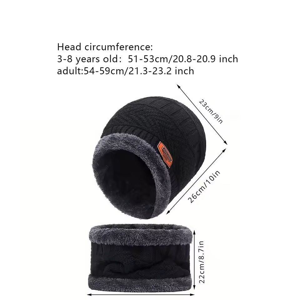 Winter Velvet Hat Scarf Glove Set For Cold Weather Outdoor Wear 4