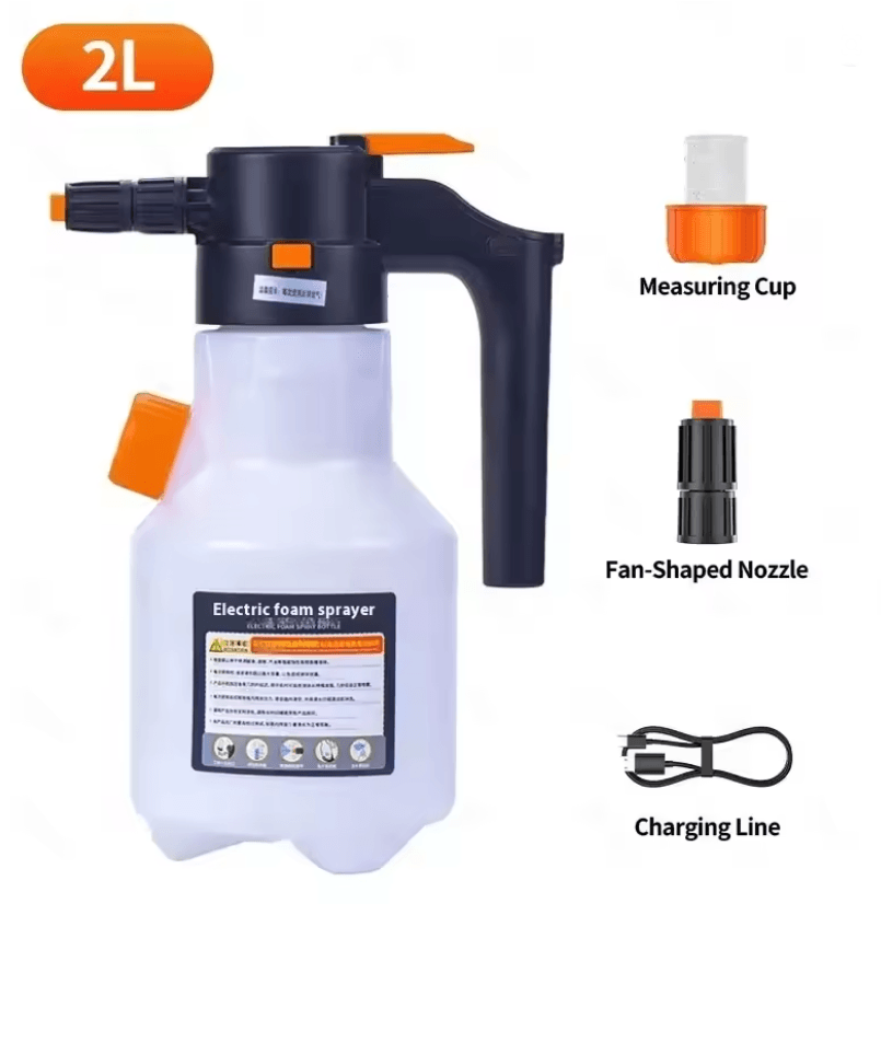 2L Electric Foam Sprayer for Car Wash with Motorized Snow Foam Cannon Function