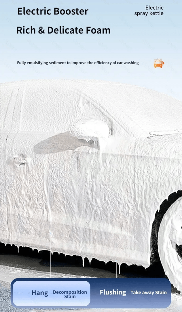2L Electric Foam Sprayer For Car Wash With Motorized Snow Foam Cannon Function 4