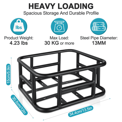 Rear Bike Basket with Large Capacity for Ebike and Outdoor Travel