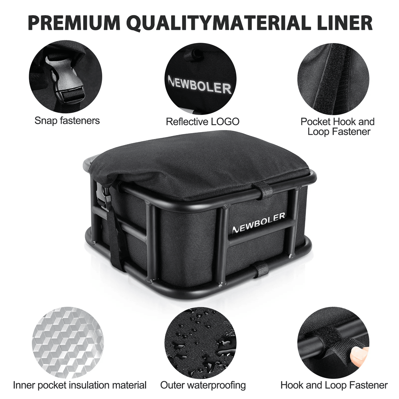 Rear Bike Basket With Large Capacity For Ebike And Outdoor Travel 2