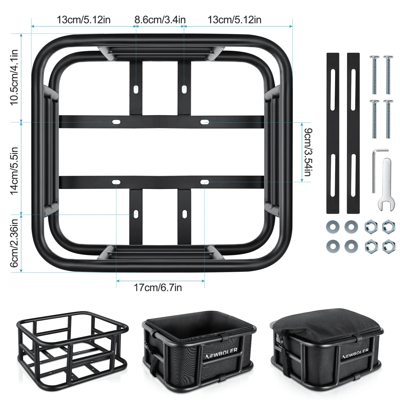 Rear Bike Basket With Large Capacity For Ebike And Outdoor Travel 3