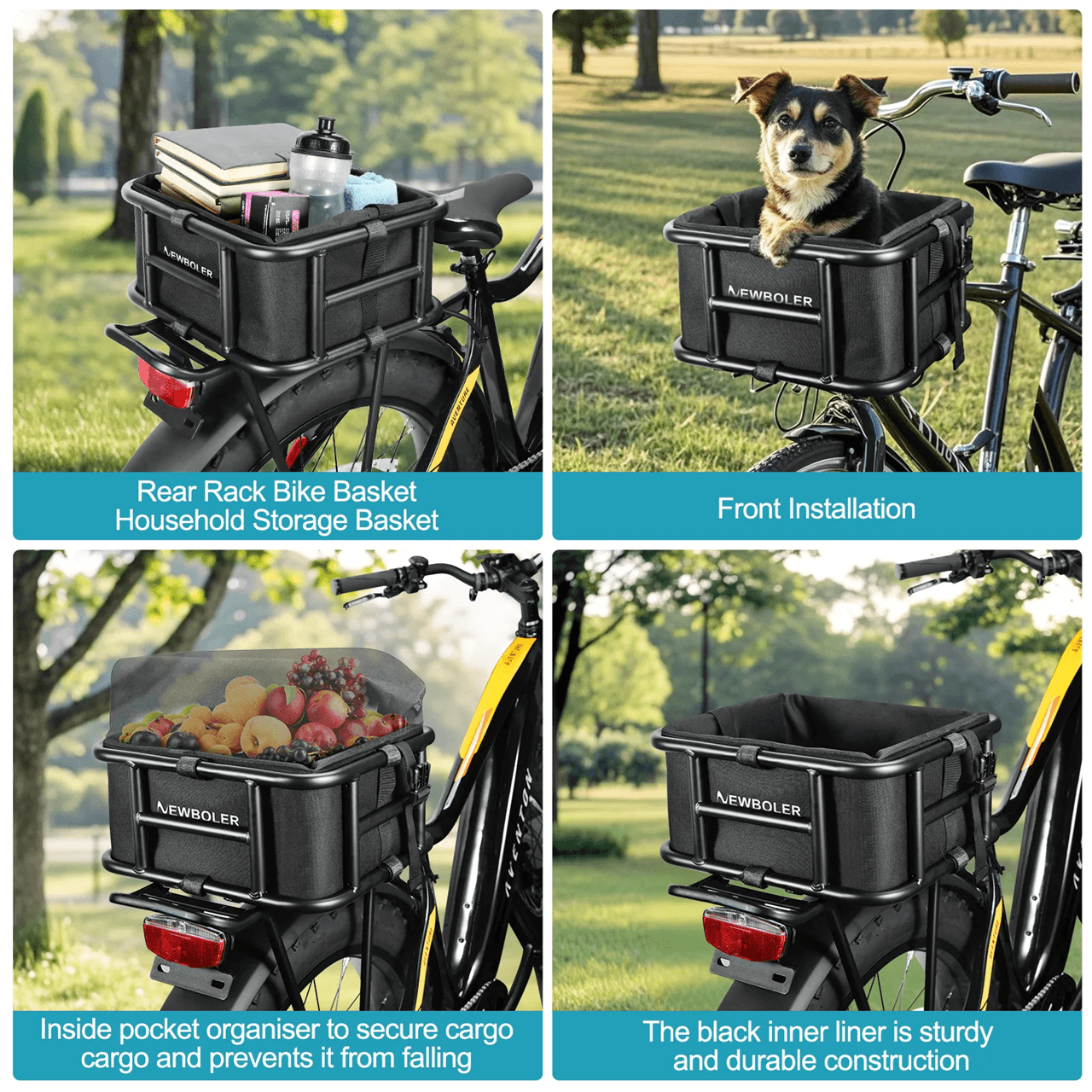 Rear Bike Basket With Large Capacity For Ebike And Outdoor Travel 5