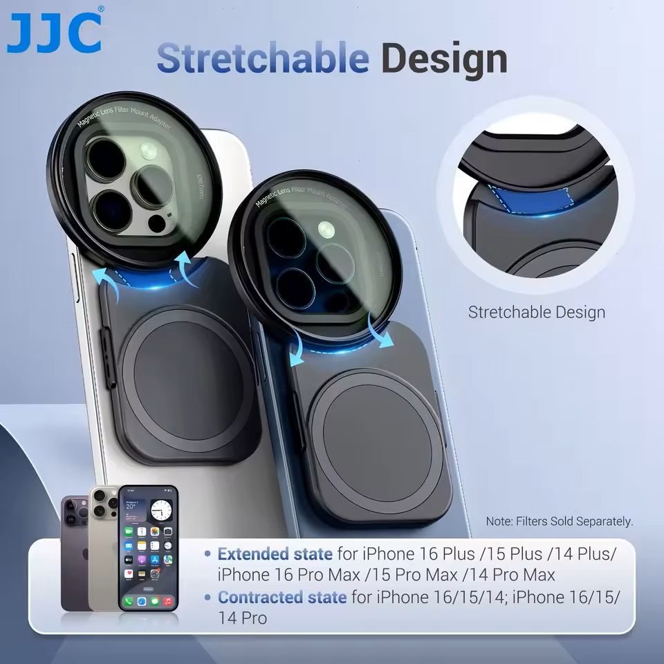 Magnetic Phone Lens Filter Adapter Mount With Cold Shoe For IPhone 14 And 15 Series 5
