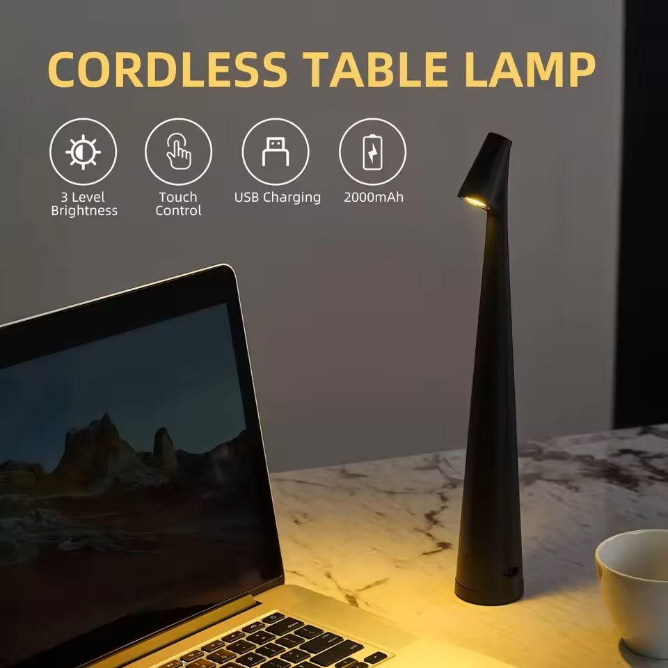 Touch Control Dimmable Table Lamp for Bedroom or Living Room Decor